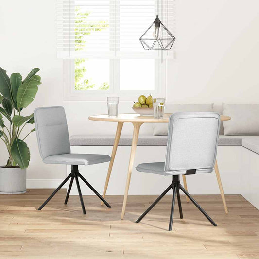 Cadeiras de jantar 2 pcs tecido cinza nuvem