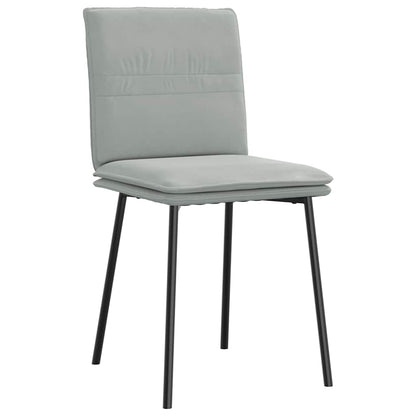 Cadeiras de jantar 2 pcs veludo cinzento-claro