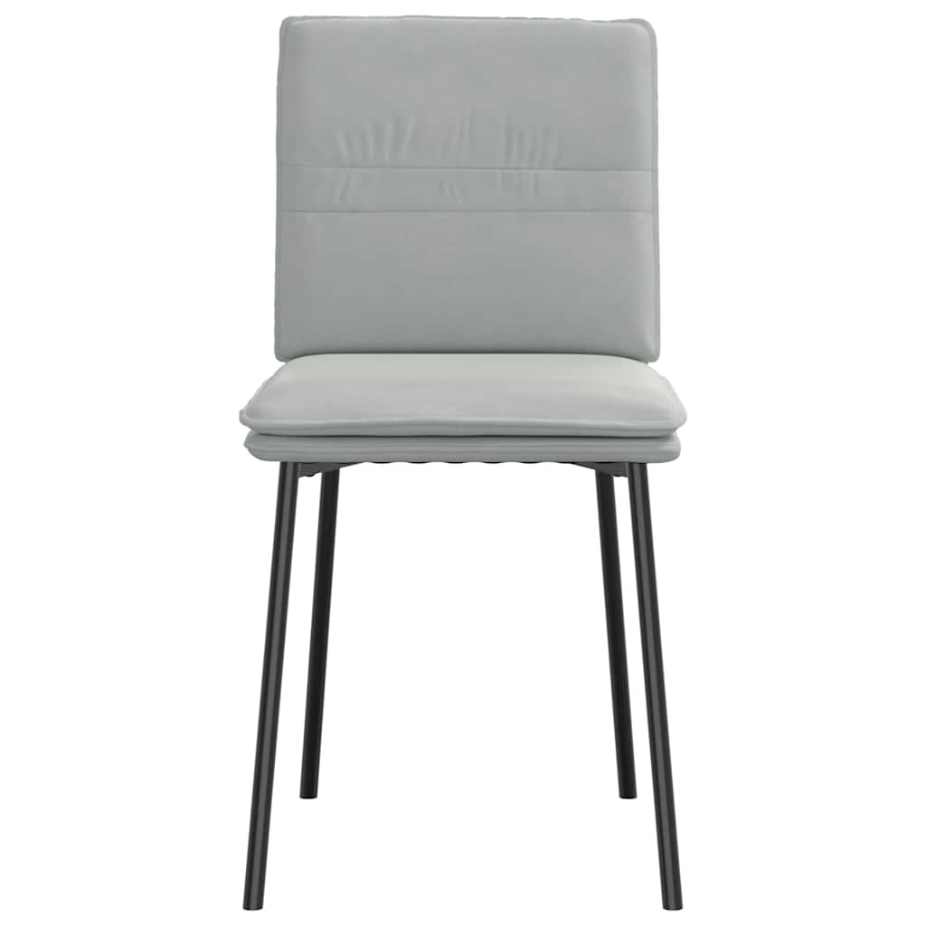 Cadeiras de jantar 2 pcs veludo cinzento-claro