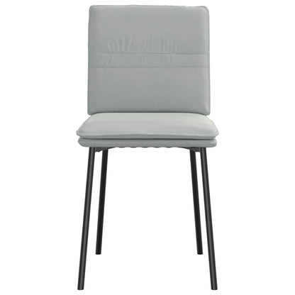 Cadeiras de jantar 2 pcs veludo cinzento-claro