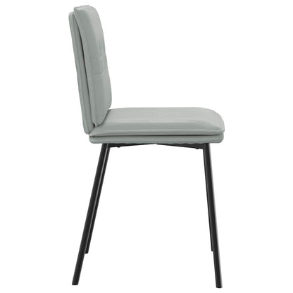 Cadeiras de jantar 2 pcs veludo cinzento-claro