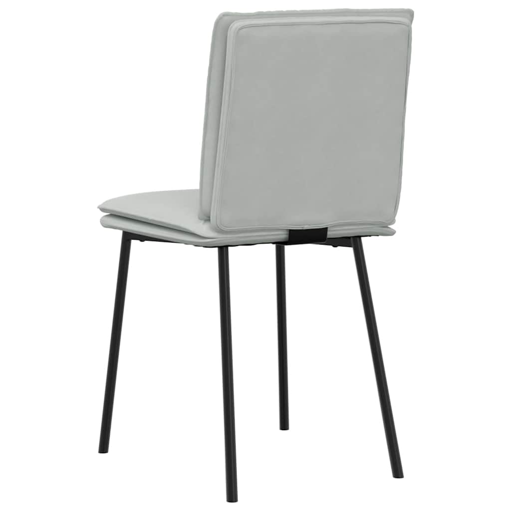 Cadeiras de jantar 2 pcs veludo cinzento-claro
