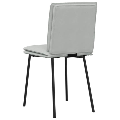 Cadeiras de jantar 2 pcs veludo cinzento-claro