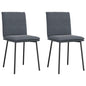 Cadeiras de jantar 2 pcs veludo cinzento-escuro