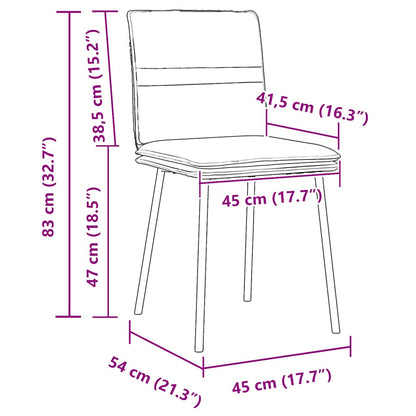 Cadeiras de jantar 2 pcs veludo cinzento-escuro
