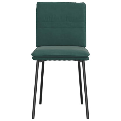 Cadeiras de jantar 2 pcs veludo verde-escuro