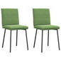 Cadeiras de jantar 2 pcs veludo verde-claro