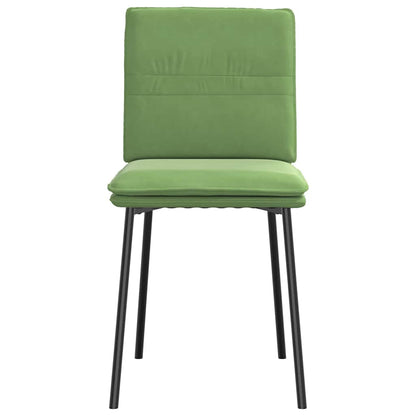 Cadeiras de jantar 2 pcs veludo verde-claro