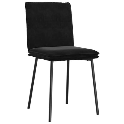 Cadeiras de jantar 2 pcs veludo preto