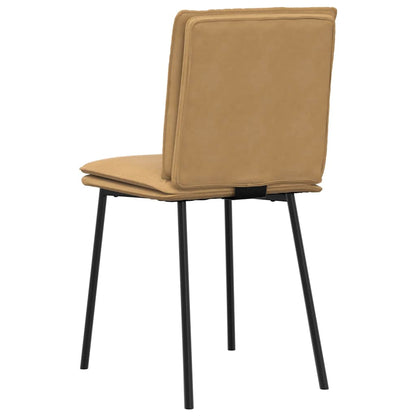 Cadeiras de jantar 2 pcs veludo castanho
