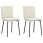 Cadeiras de jantar 2 pcs veludo cor creme