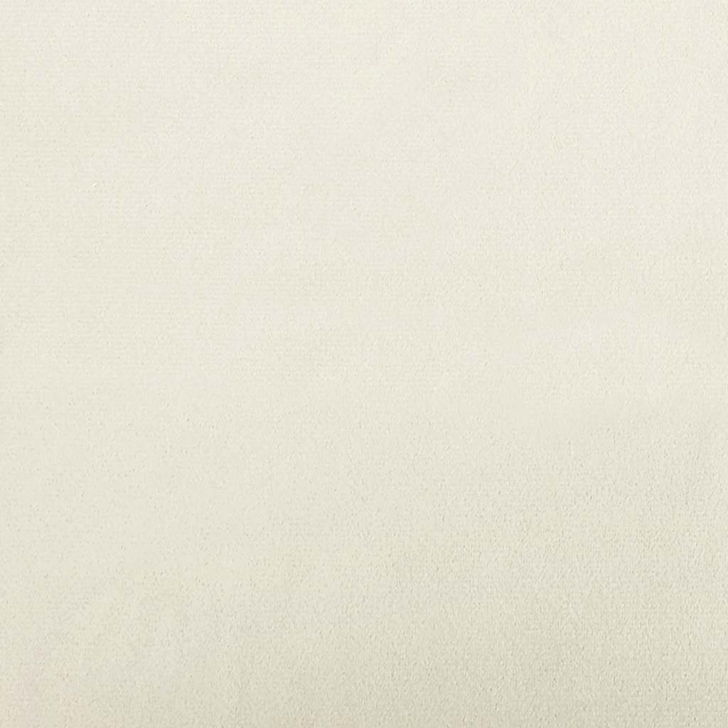 Cadeiras de jantar 2 pcs veludo cor creme