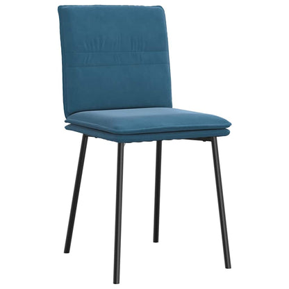 Cadeiras de jantar 2 pcs veludo azul
