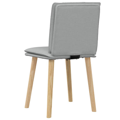 Cadeiras de jantar 2 pcs tecido cinzento-claro