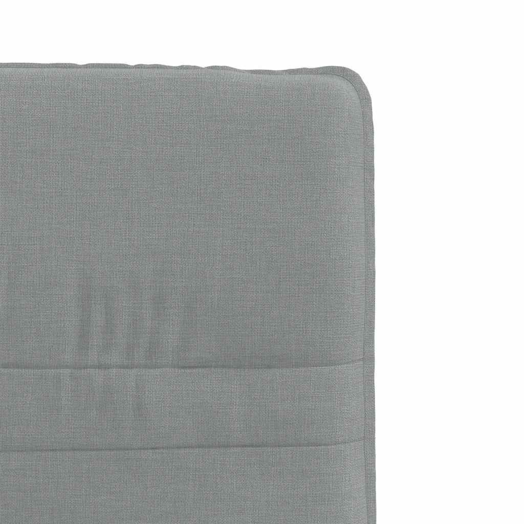 Cadeiras de jantar 2 pcs tecido cinzento-claro
