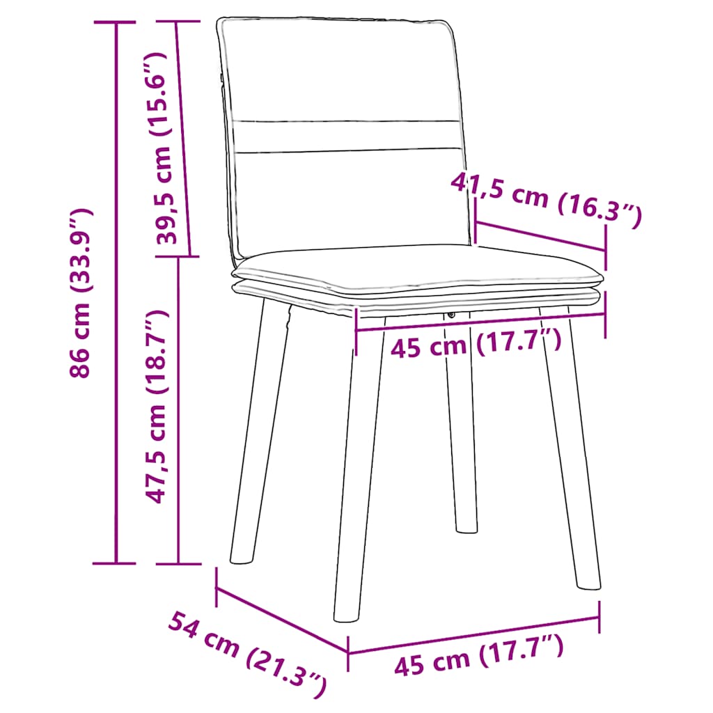 Cadeiras de jantar 2 pcs tecido cinzento-claro
