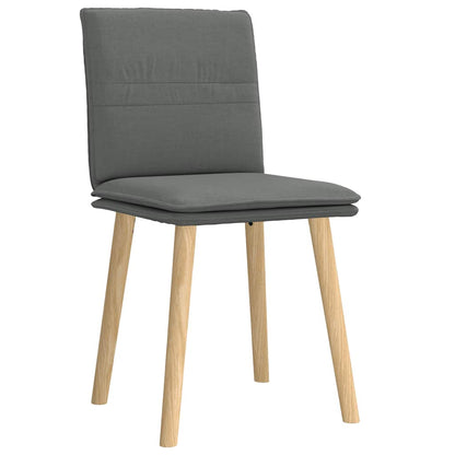 Cadeiras de jantar 2 pcs tecido cinzento-escuro