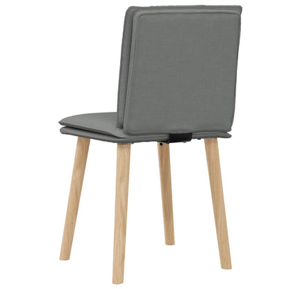 Cadeiras de jantar 2 pcs tecido cinzento-escuro