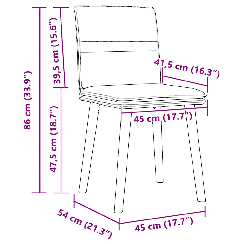Cadeiras de jantar 2 pcs tecido cinzento-escuro