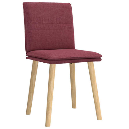 Cadeiras de jantar 2 pcs tecido vermelho tinto