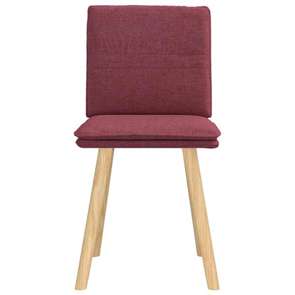 Cadeiras de jantar 2 pcs tecido vermelho tinto