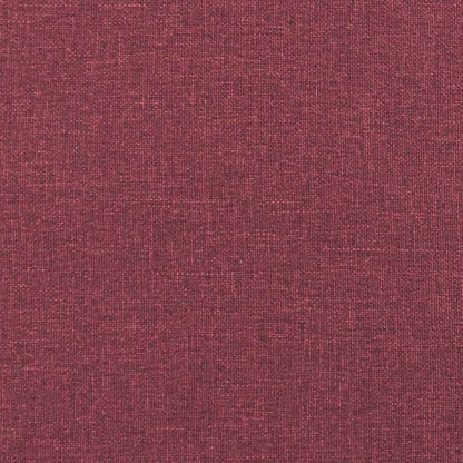 Cadeiras de jantar 2 pcs tecido vermelho tinto