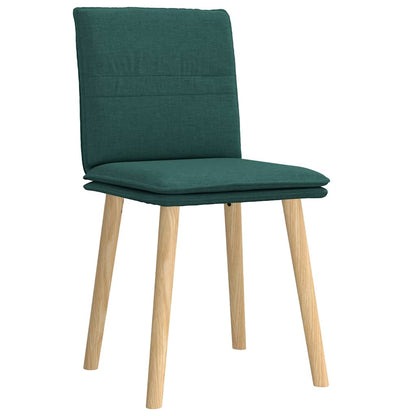 Cadeiras de jantar 2 pcs tecido verde-escuro