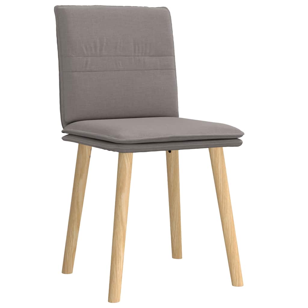 Cadeiras de jantar 2 pcs tecido cinzento-acastanhado