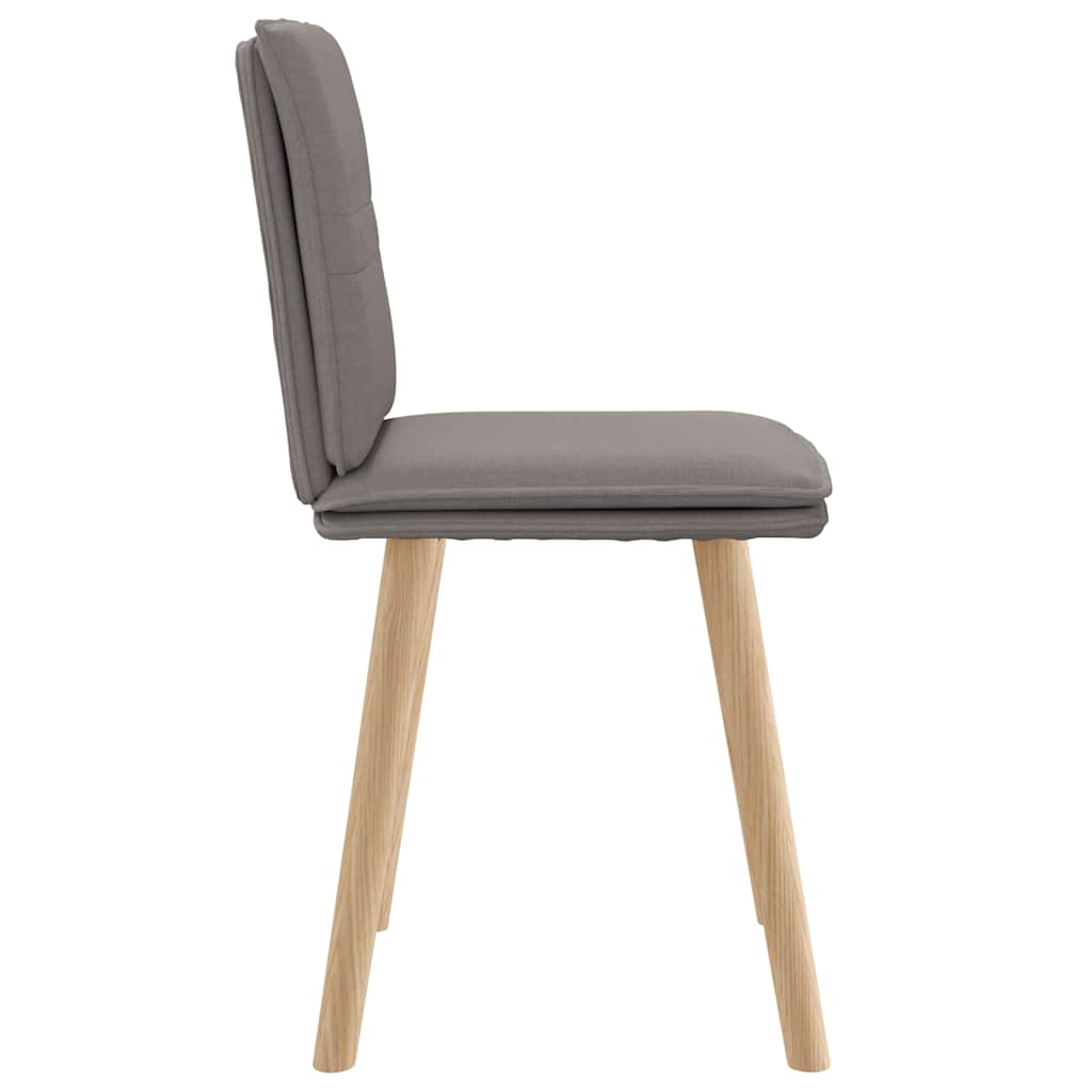 Cadeiras de jantar 2 pcs tecido cinzento-acastanhado