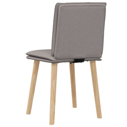 Cadeiras de jantar 2 pcs tecido cinzento-acastanhado