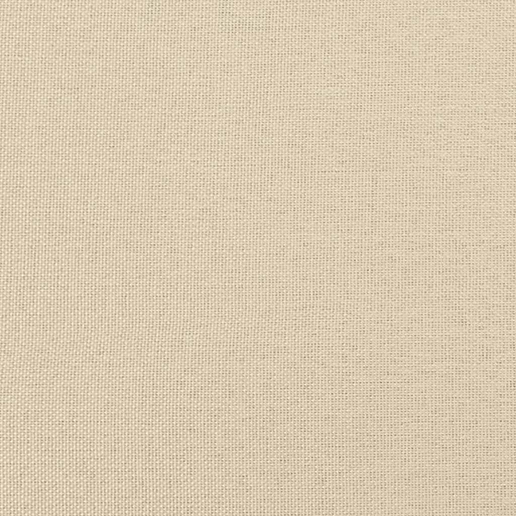 Cadeiras de jantar 2 pcs tecido cor creme