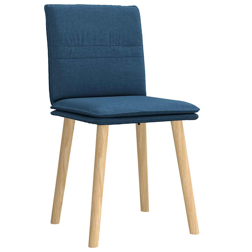 Cadeiras de jantar 2 pcs tecido azul