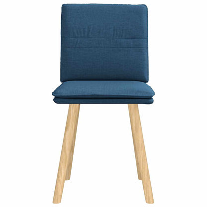 Cadeiras de jantar 2 pcs tecido azul