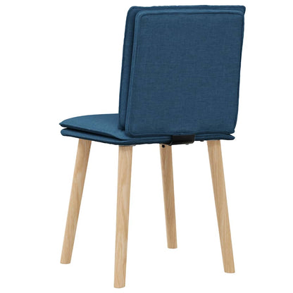 Cadeiras de jantar 2 pcs tecido azul