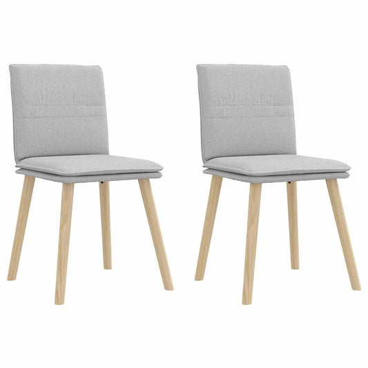 Cadeiras de jantar 2 pcs tecido cinza nuvem