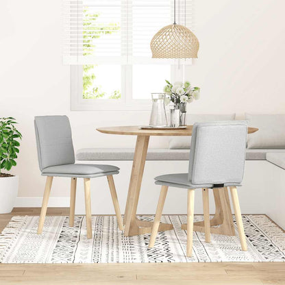 Cadeiras de jantar 2 pcs tecido cinza nuvem