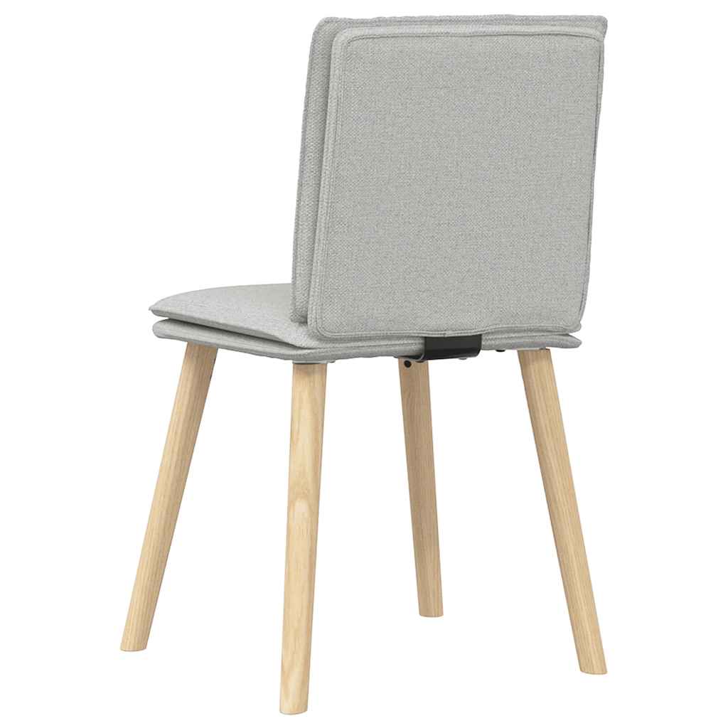 Cadeiras de jantar 2 pcs tecido cinza nuvem