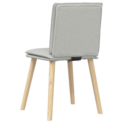Cadeiras de jantar 2 pcs tecido cinza nuvem