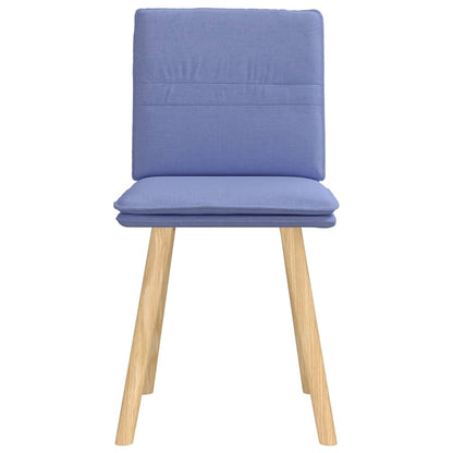 Cadeiras de jantar 2 pcs Jeans Tecido Azul