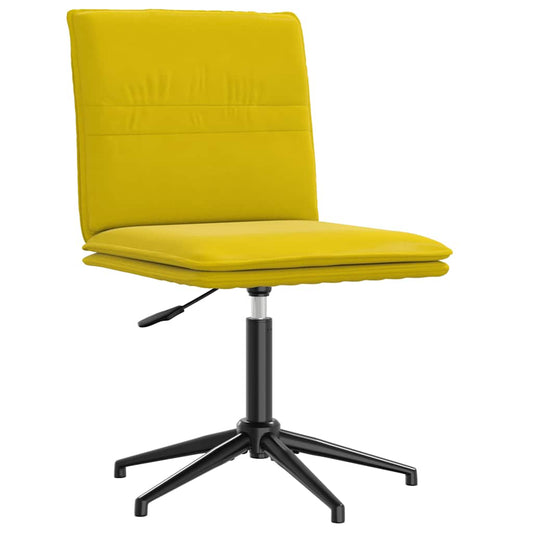 Cadeira de jantar veludo amarelo