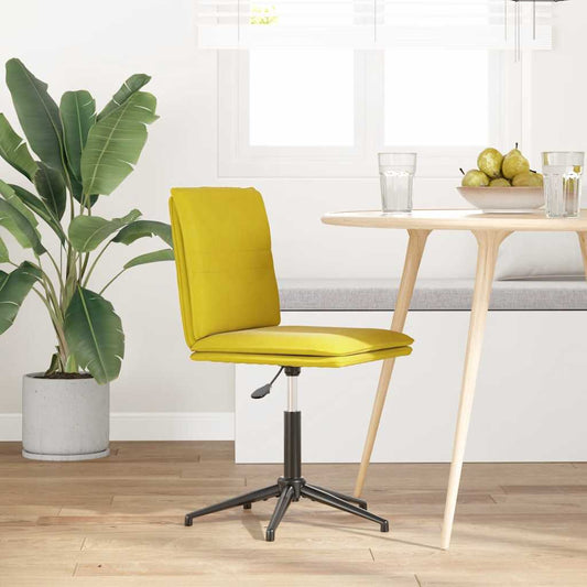 Cadeira de jantar veludo amarelo