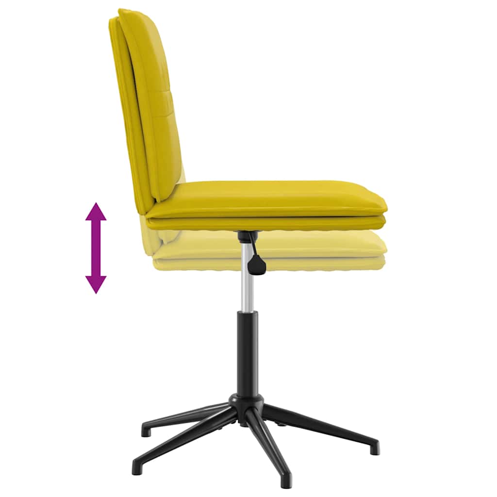 Cadeira de jantar veludo amarelo