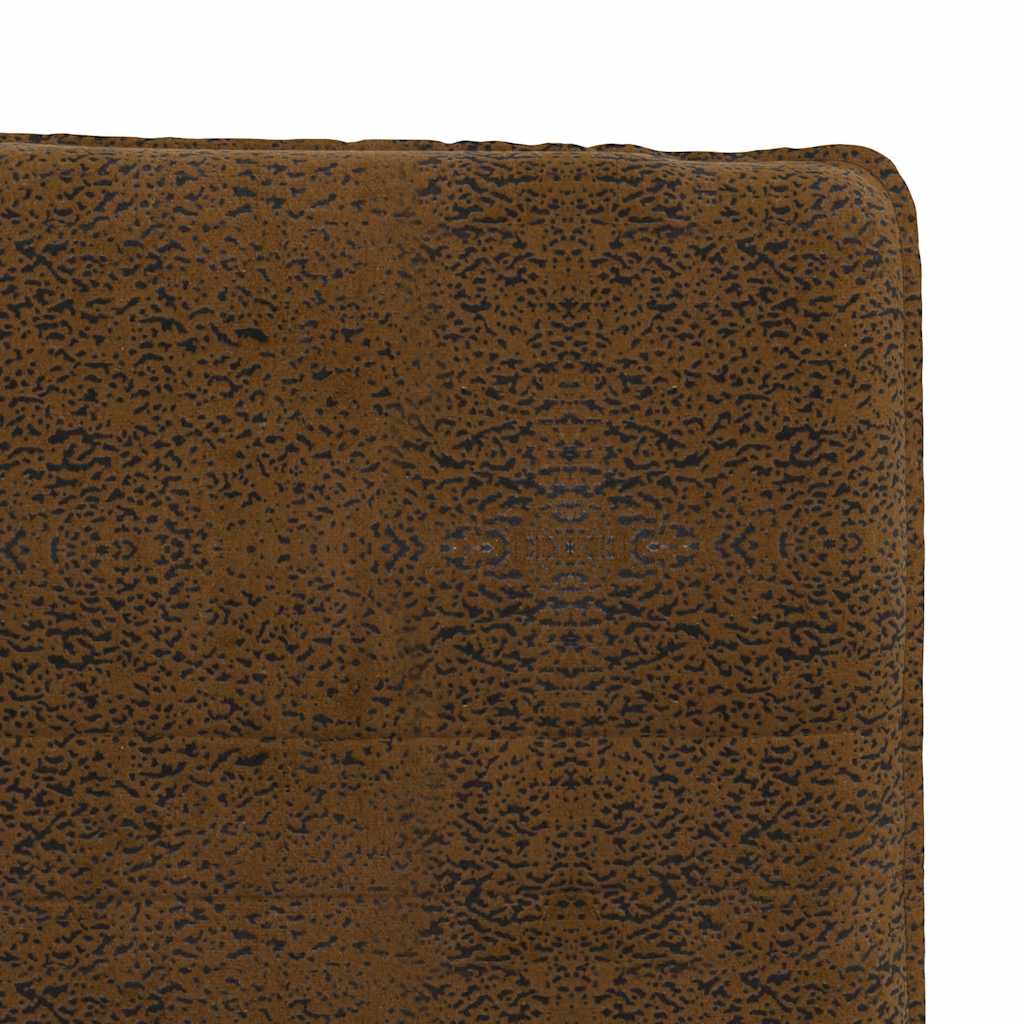 Cadeira de jantar Brown Faux Suede Leather