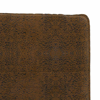 Cadeira de jantar Brown Faux Suede Leather