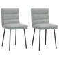 Cadeiras de jantar 2 pcs veludo cinzento-claro