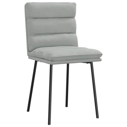 Cadeiras de jantar 2 pcs veludo cinzento-claro