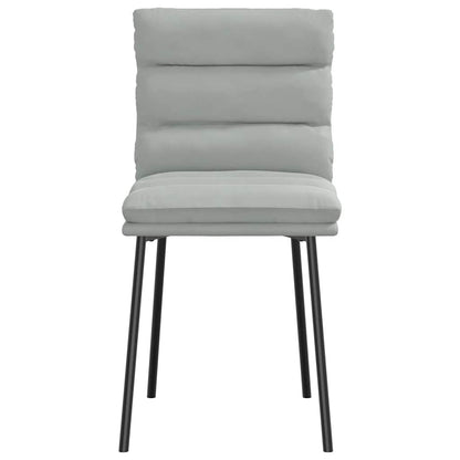 Cadeiras de jantar 2 pcs veludo cinzento-claro