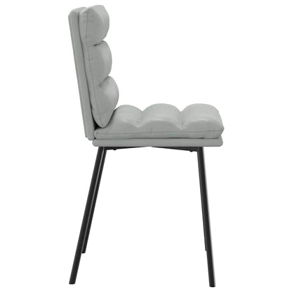 Cadeiras de jantar 2 pcs veludo cinzento-claro