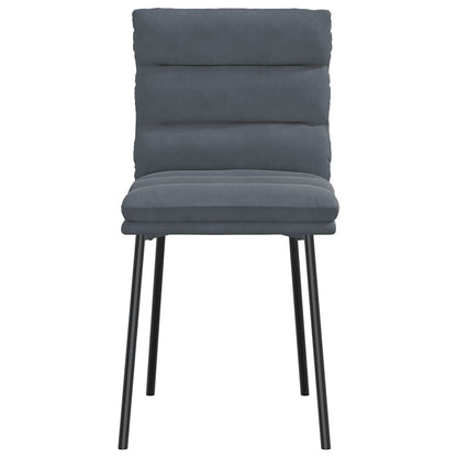 Cadeiras de jantar 2 pcs veludo cinzento-escuro