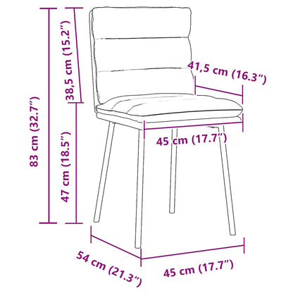 Cadeiras de jantar 2 pcs veludo cinzento-escuro
